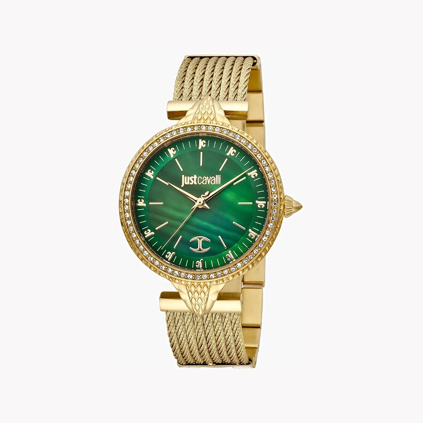 Just Cavalli Women's Gold Watch, Green Mother Of Pearls Dial | Jc1l169m0035 by JUST CAVALLI