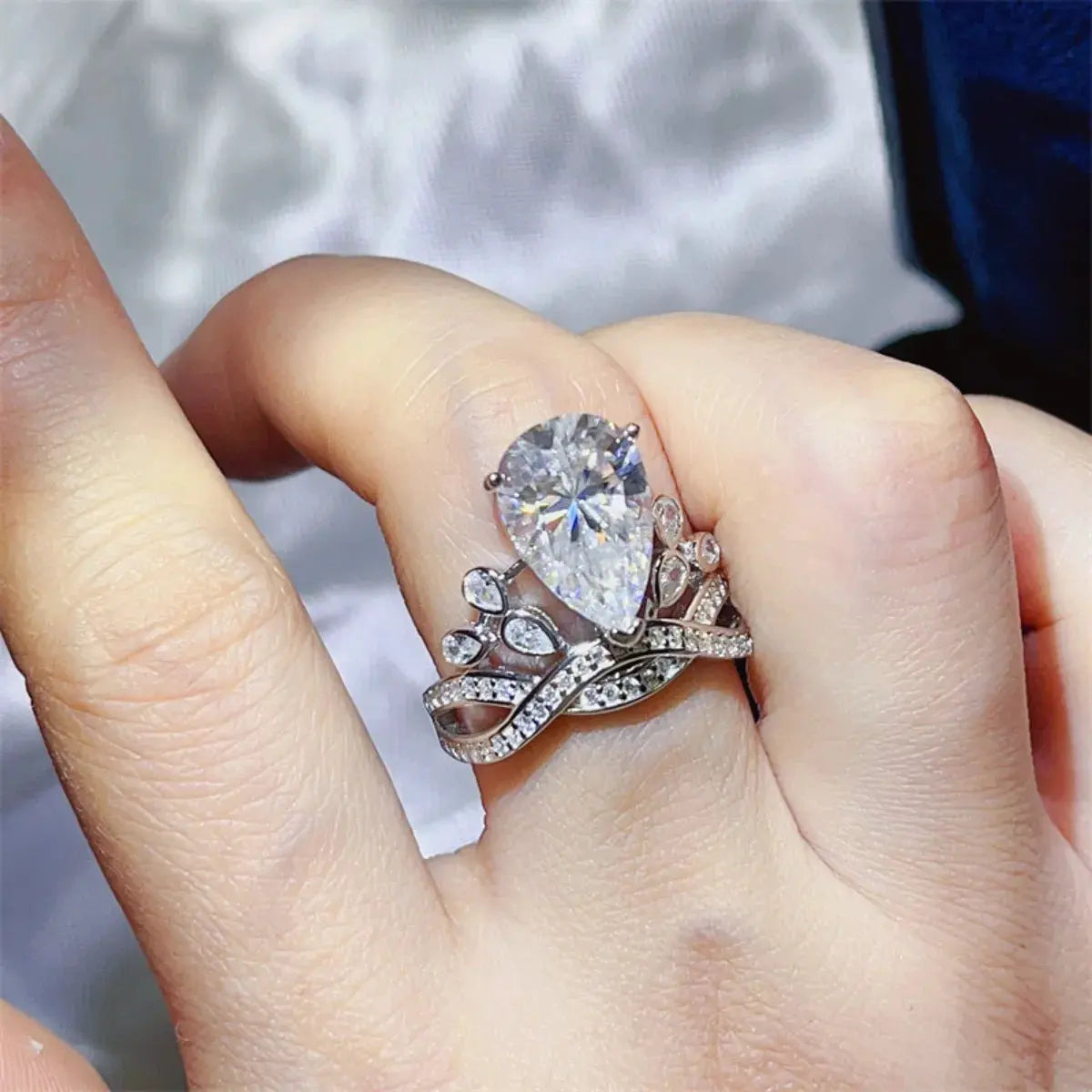 5 Carat Moissanite 925 Sterling Silver Ring by Partner Label