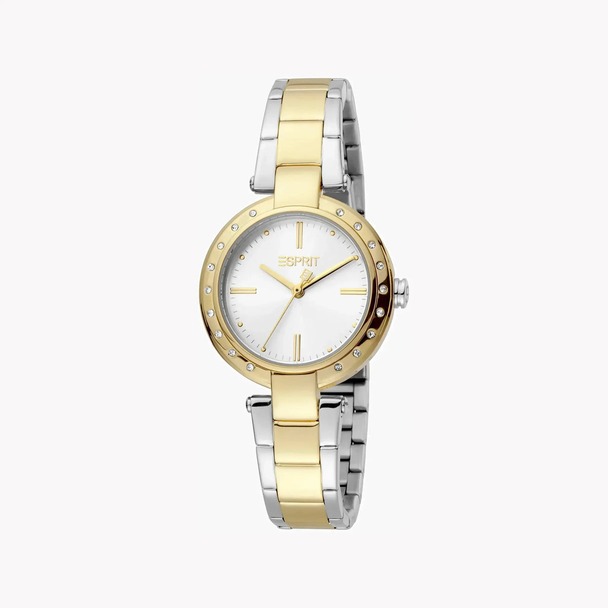 Esprit Women's Silver & Gold Stainless Steel Watch, Silver Dial | Es1l177m0055 by ESPRIT