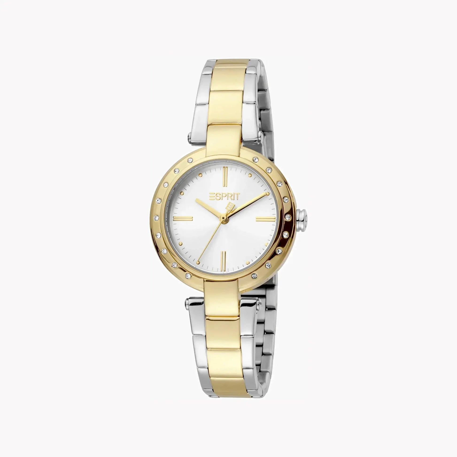 Esprit Women's Silver & Gold Stainless Steel Watch, Silver Dial | Es1l177m0055 by ESPRIT