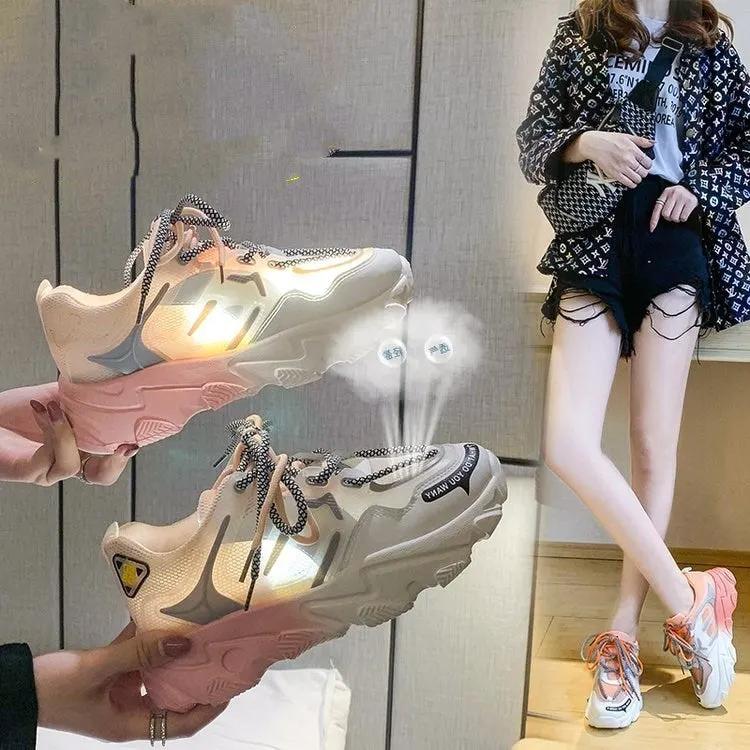 Gradient Rainbow Platform Daddy Shoes Women by Maiden-Art