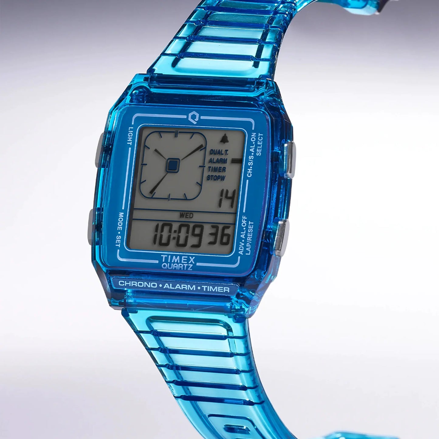 Timex Unisex Blue Resin Watch, Transparent Blue | Tw2w45100 by TIMEX