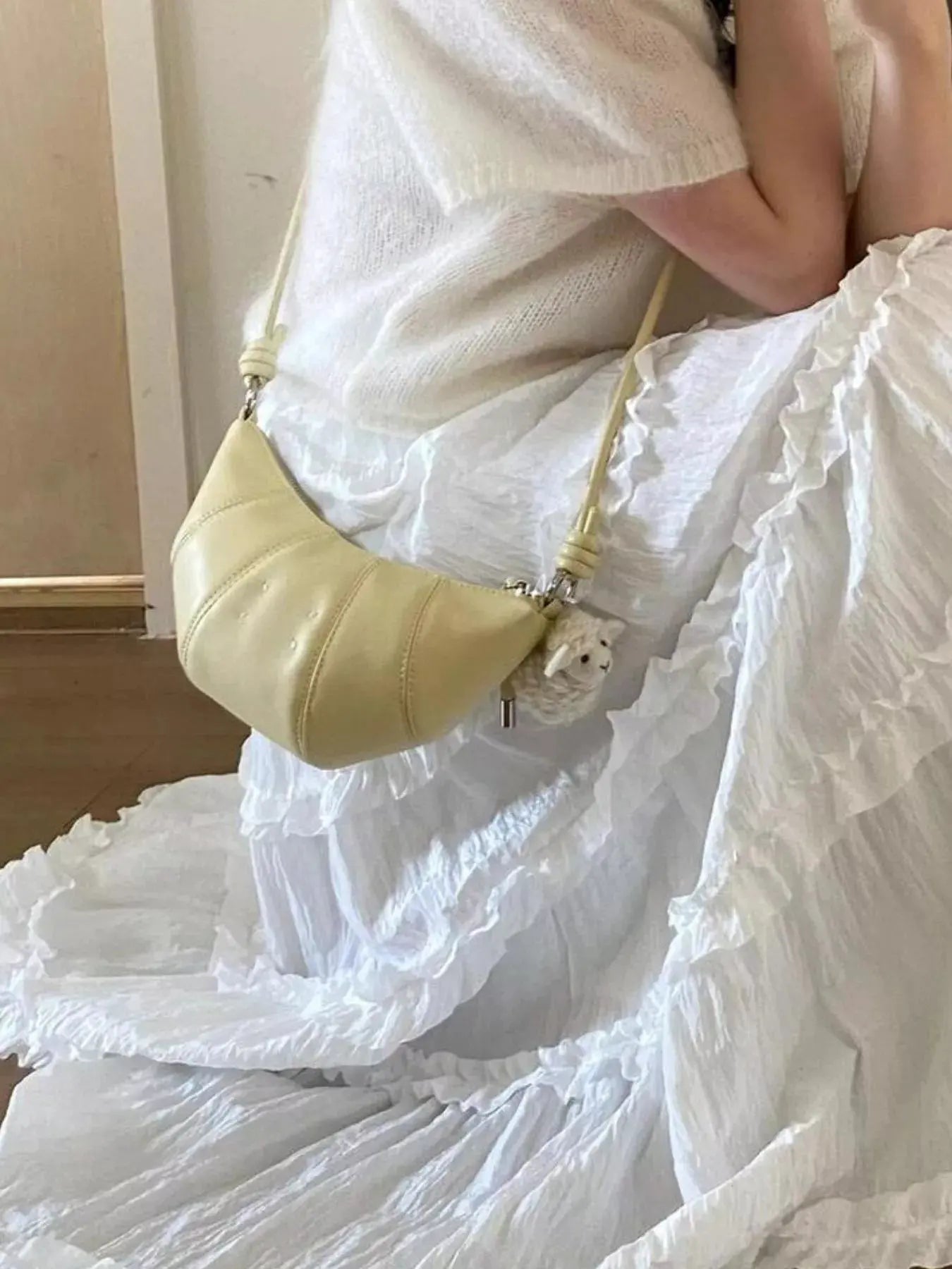 Croissant Shaped Crossbody Bag by Partner Label
