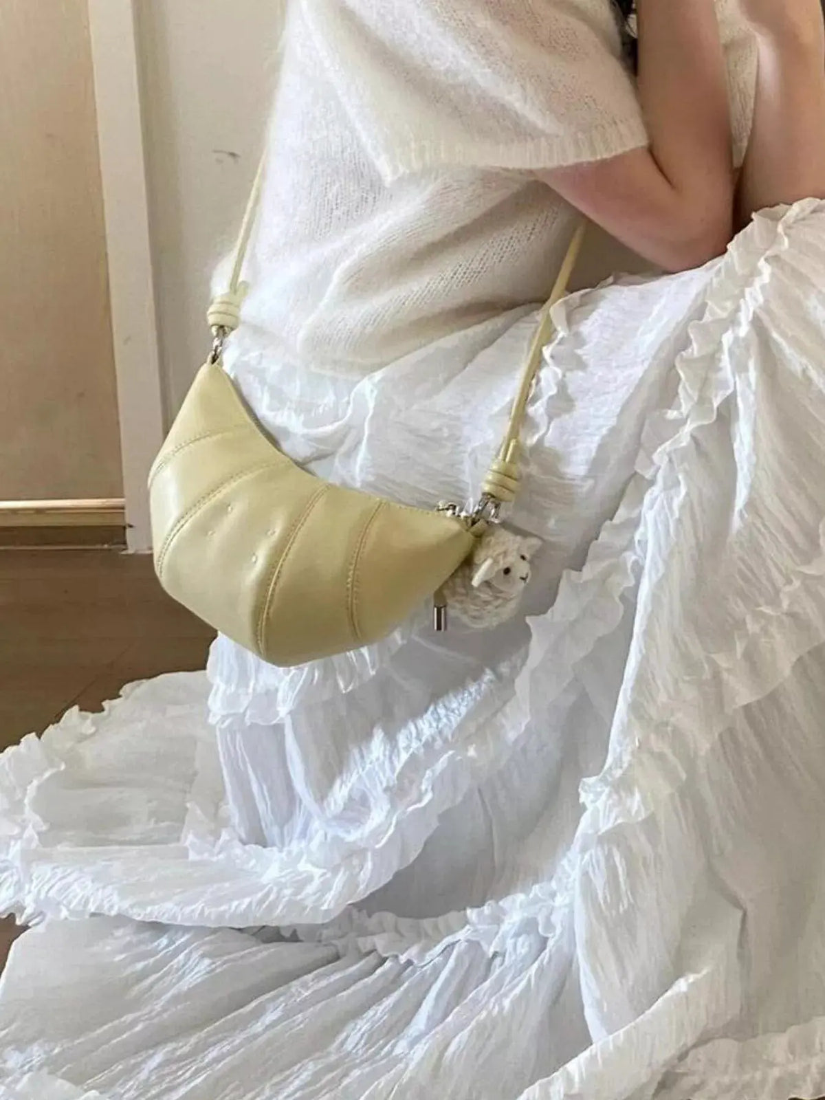 Croissant Shaped Crossbody Bag by Partner Label