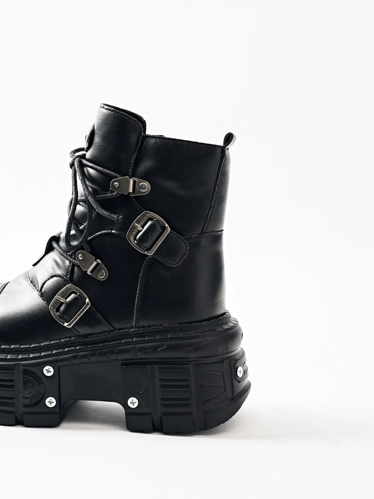 Lace Up Platform Boots by Partner Label