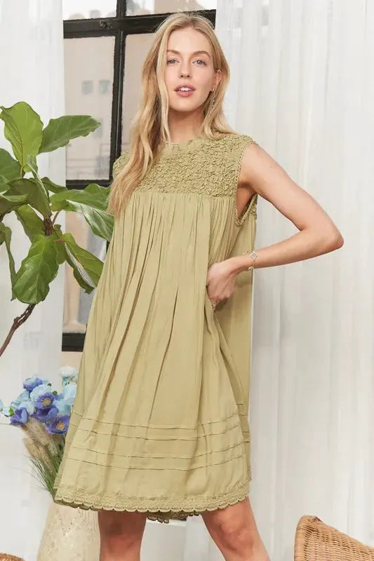 ADORA Loose Textured Babydoll Dress by ADORA