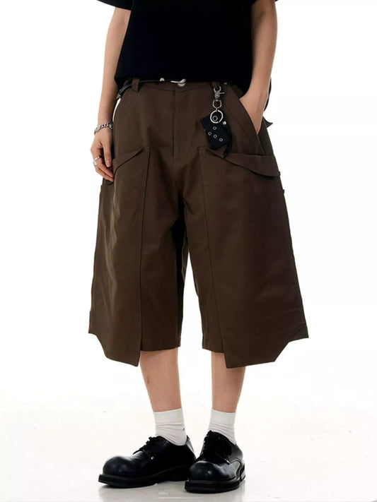 Men's Wide-Leg Cargo Capris by Trendsi