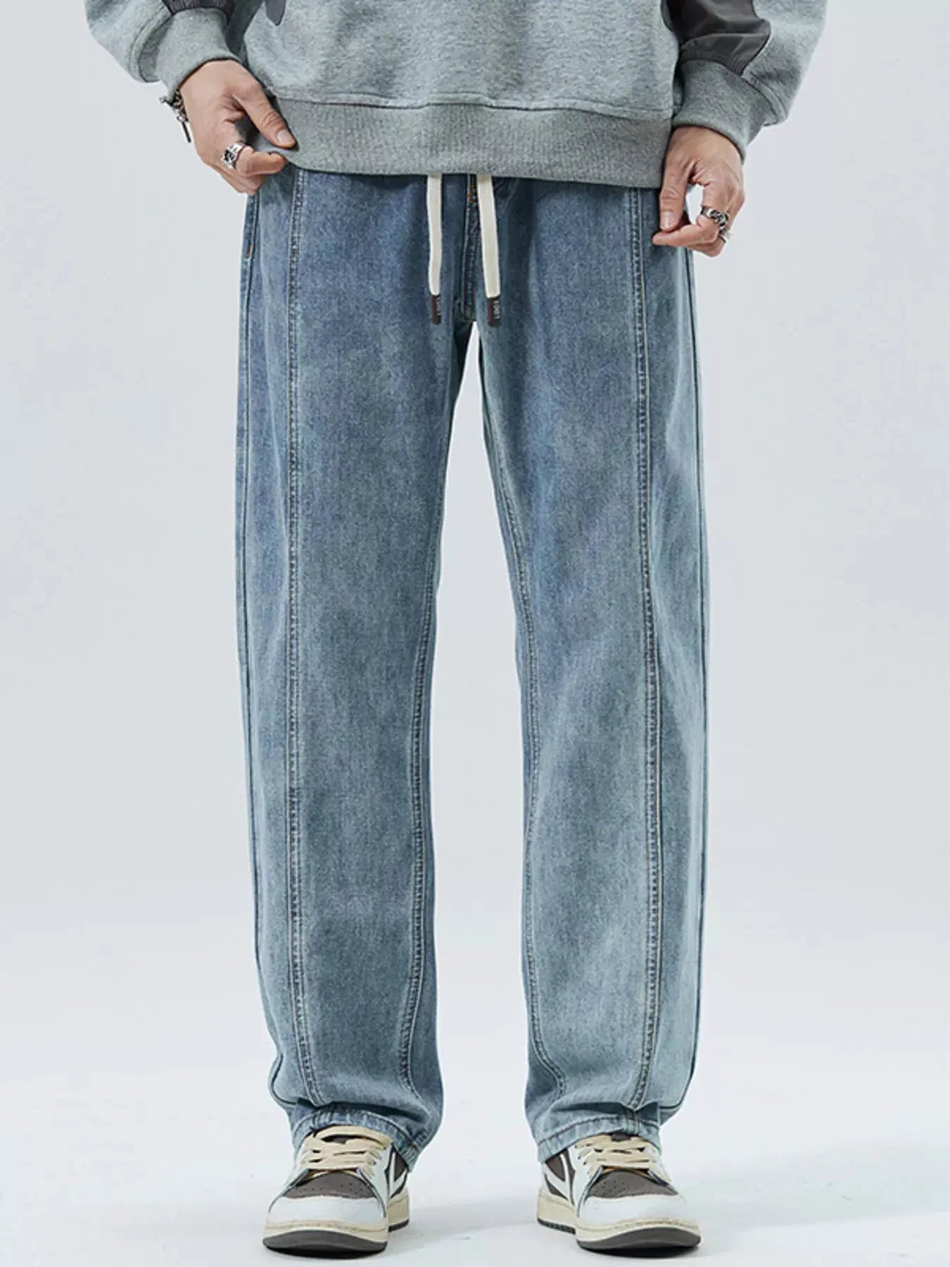 Men's Full Size Loose Fit Straight Leg Jeans Plus Size by Partner Label