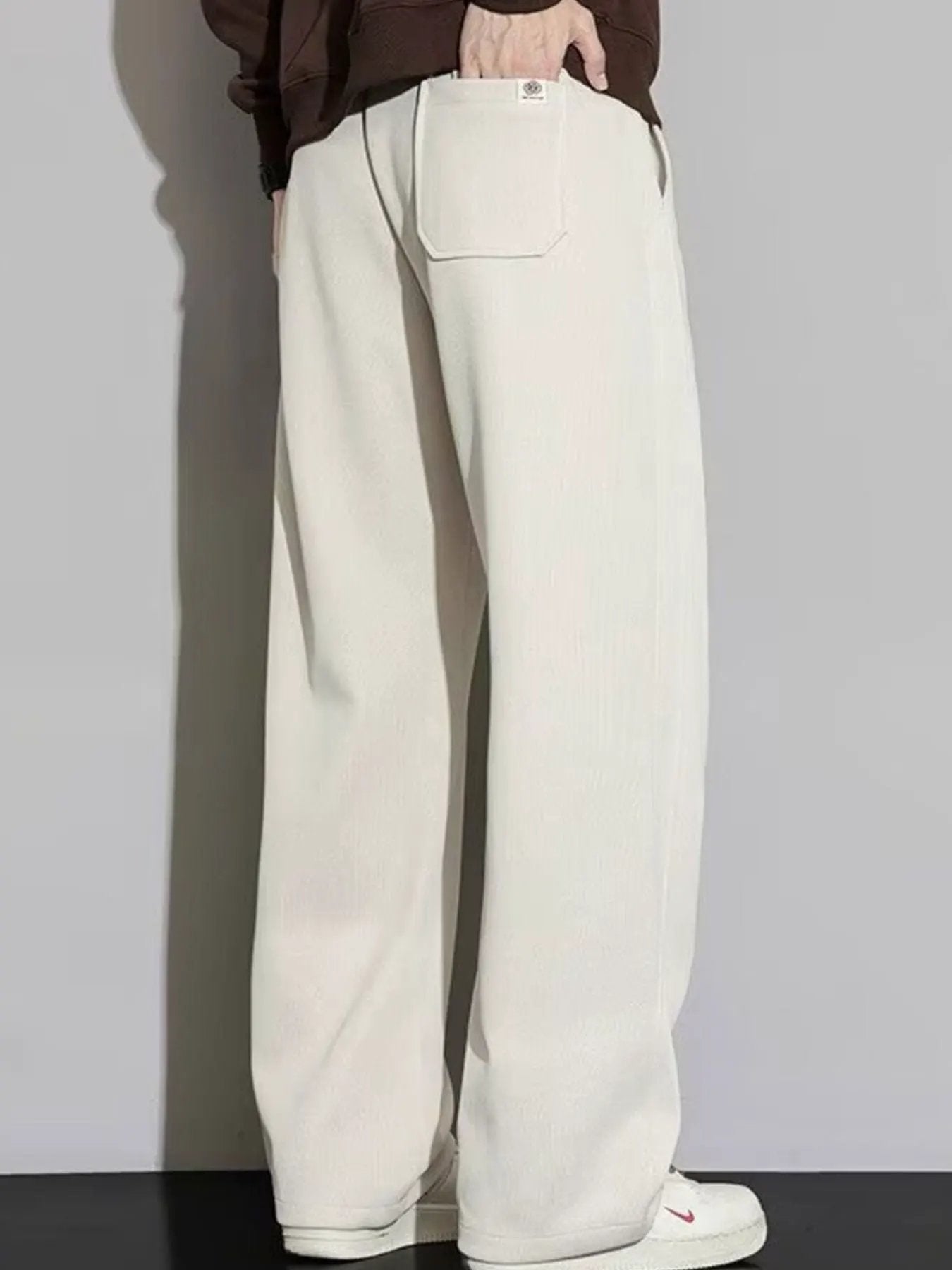 Men's Plus Size Casual Loose Fit Drawstring Pants by Partner Label