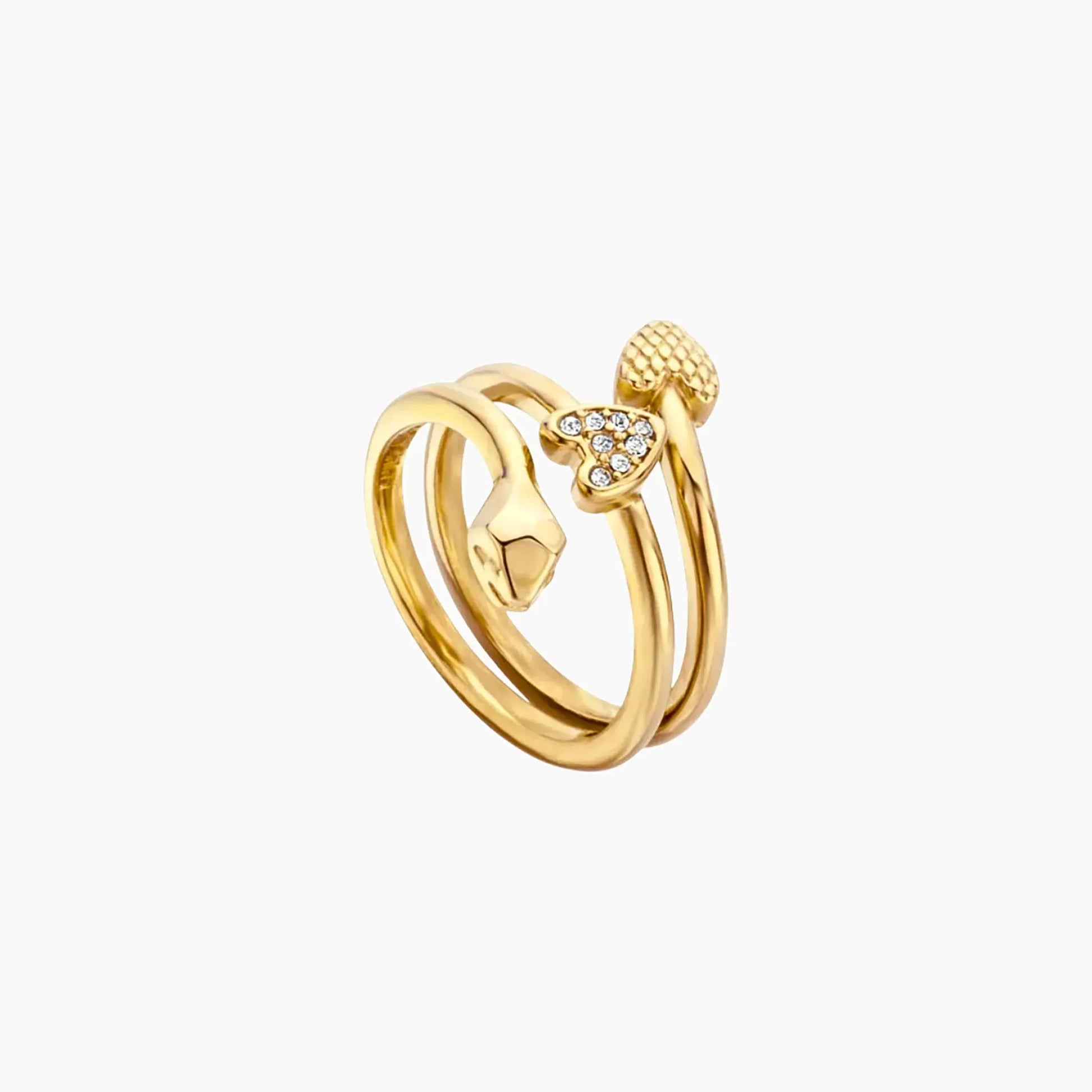 Just Cavalli Women's Gold Brass Ring, Gold Finish | Jcrg00620207 by JUST CAVALLI