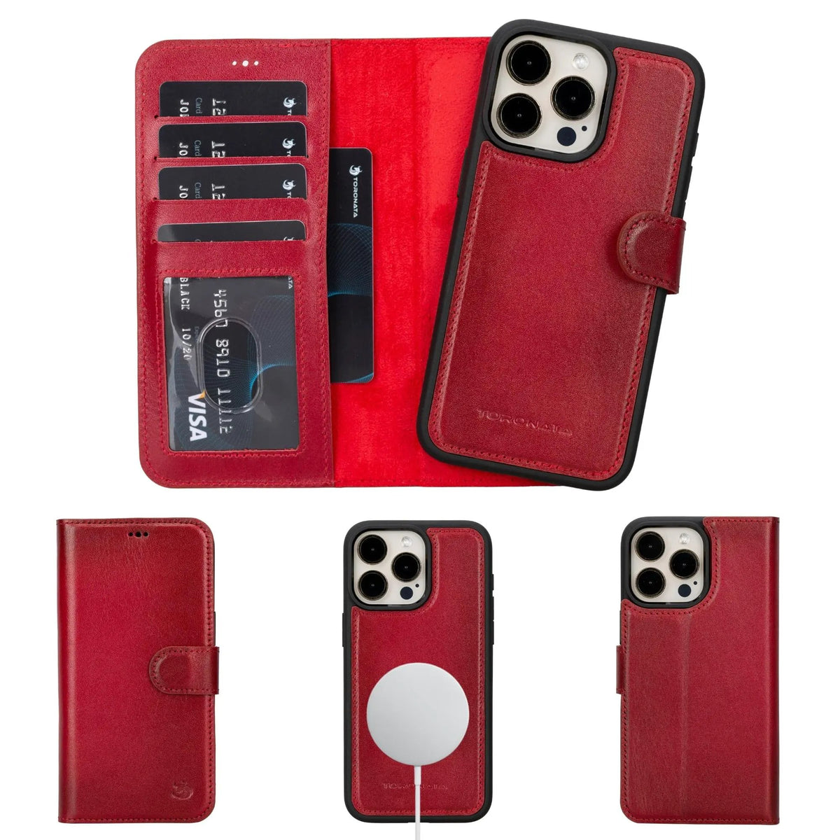 Casper iPhone 14 Series Detachable Leather Wallet Case by TORONATA