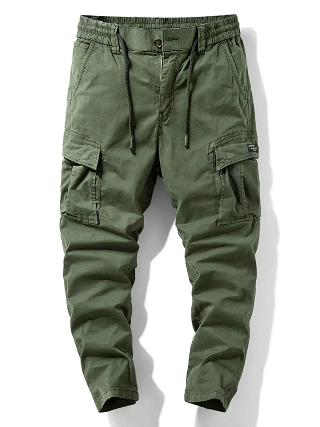 Men's Cargo Pants with Drawstring Waist by Trendsi