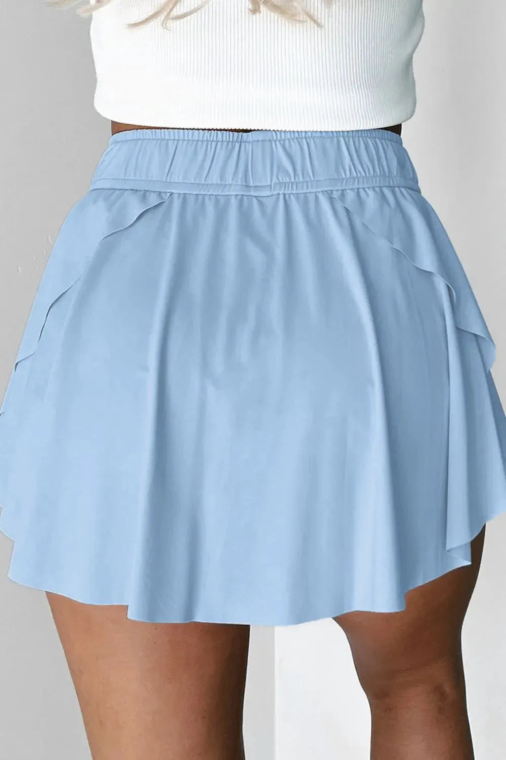 Drawstring High Waist Lined Active Skorts by Partner Label