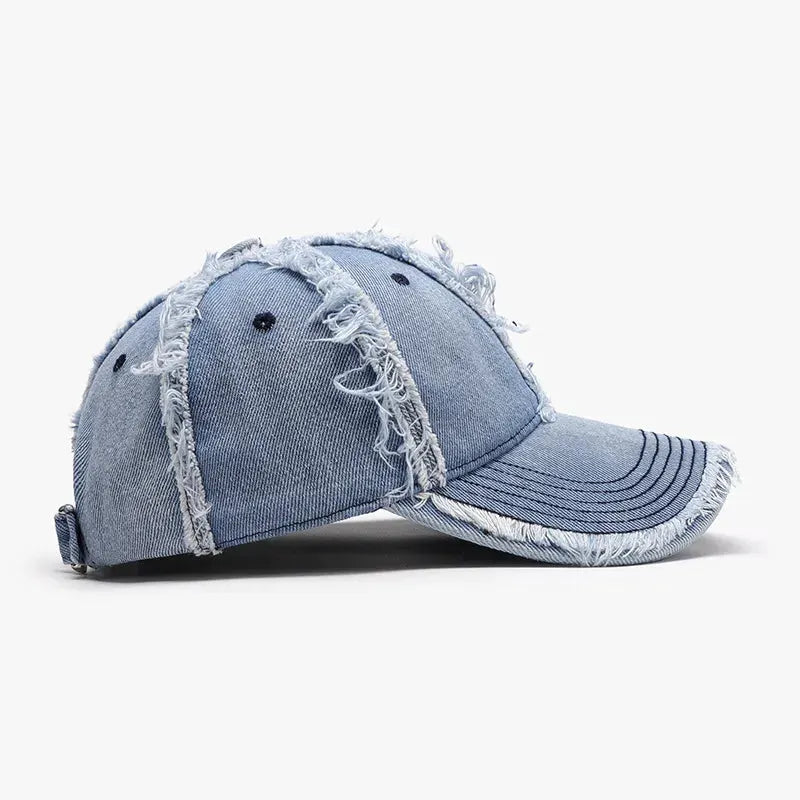 Raw Hem Cotton Baseball Cap by Partner Label