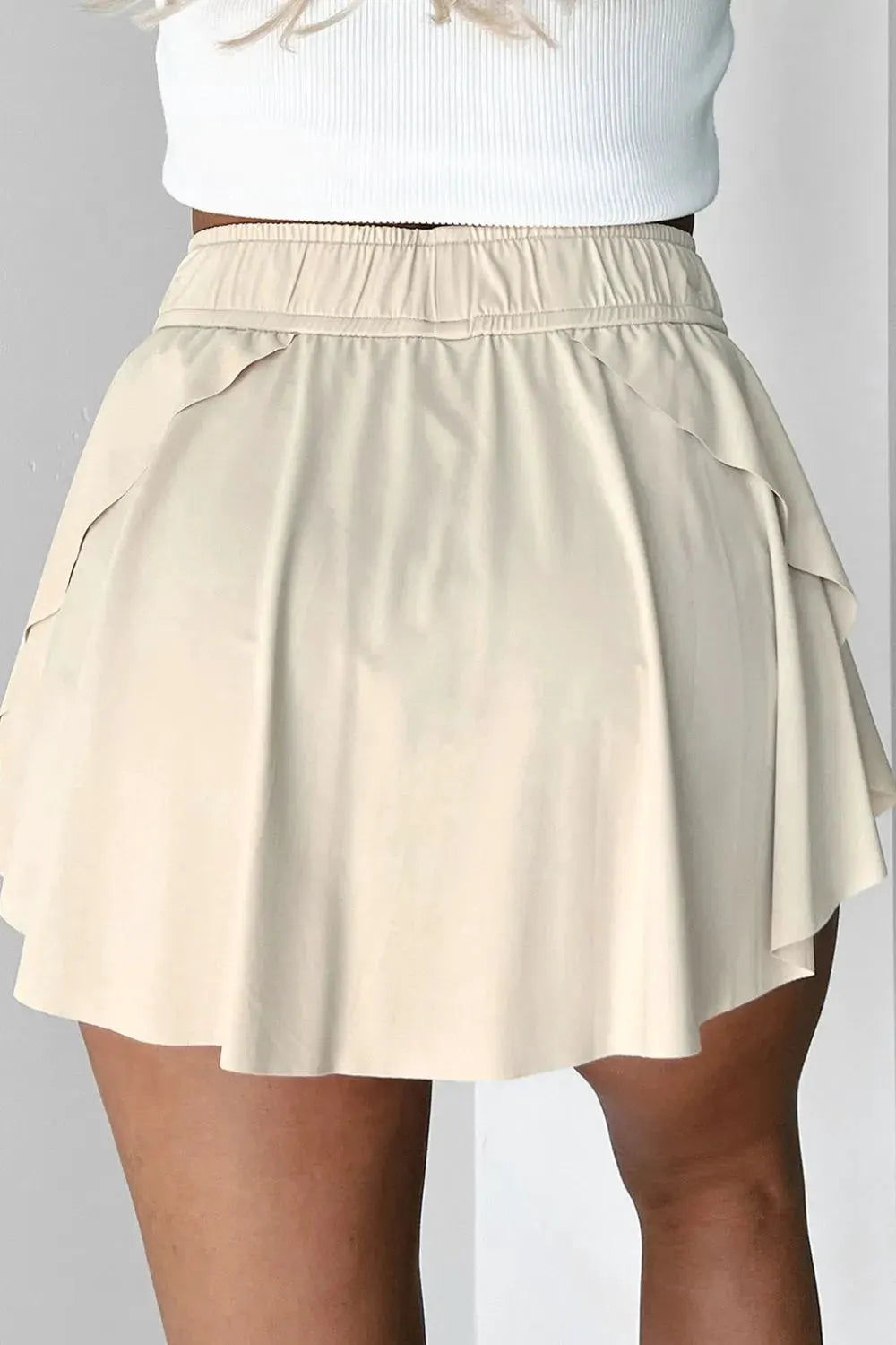 Drawstring High Waist Lined Active Skorts by Partner Label
