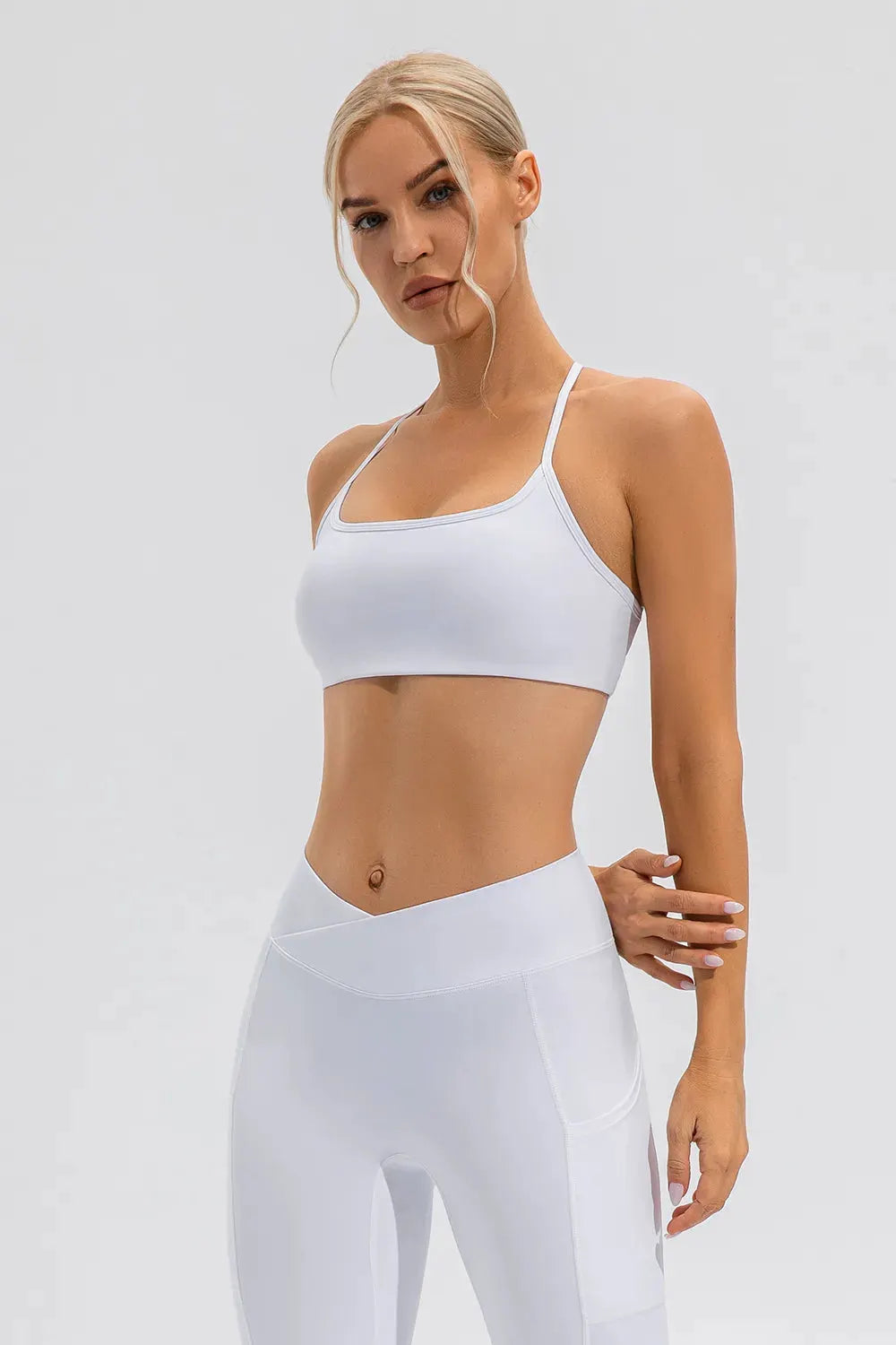 Crisscross Spaghetti Strap Active Cami by Partner Label