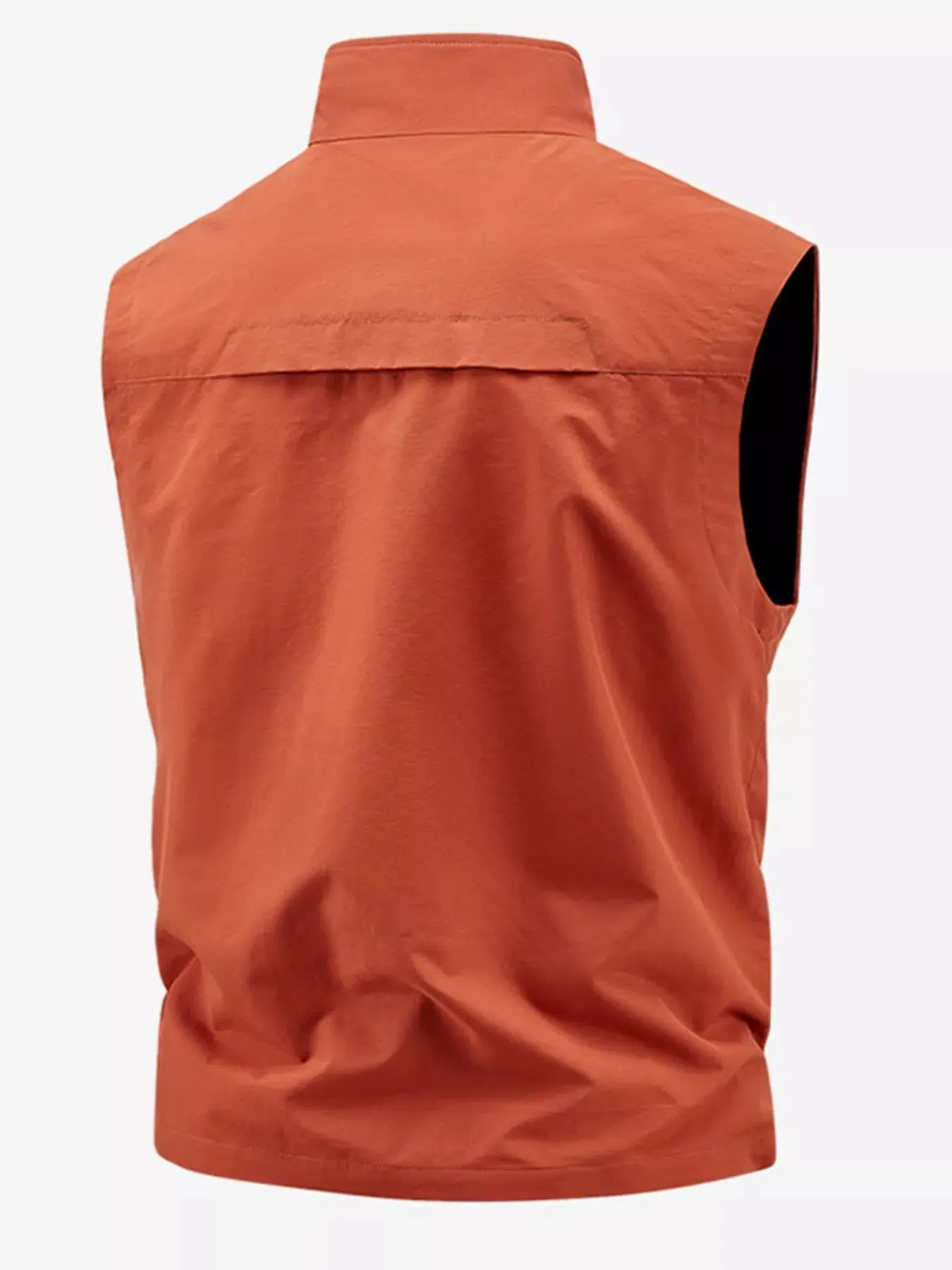 Men's Plus Size Lightweight Multi-Pocket Outdoor Vest by Trendsi
