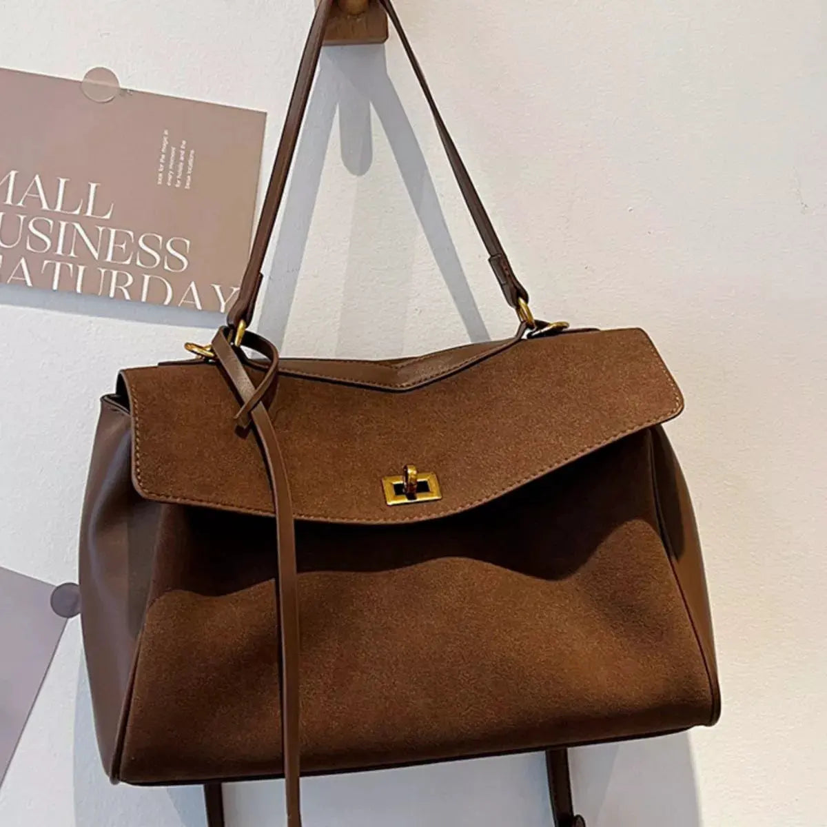 Solid Color Flap Crossbody Bag by Partner Label