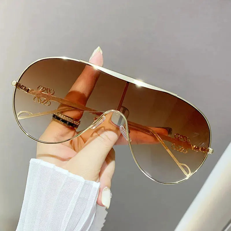 Gradient Aviator Sunglasses by Equanimity Essence