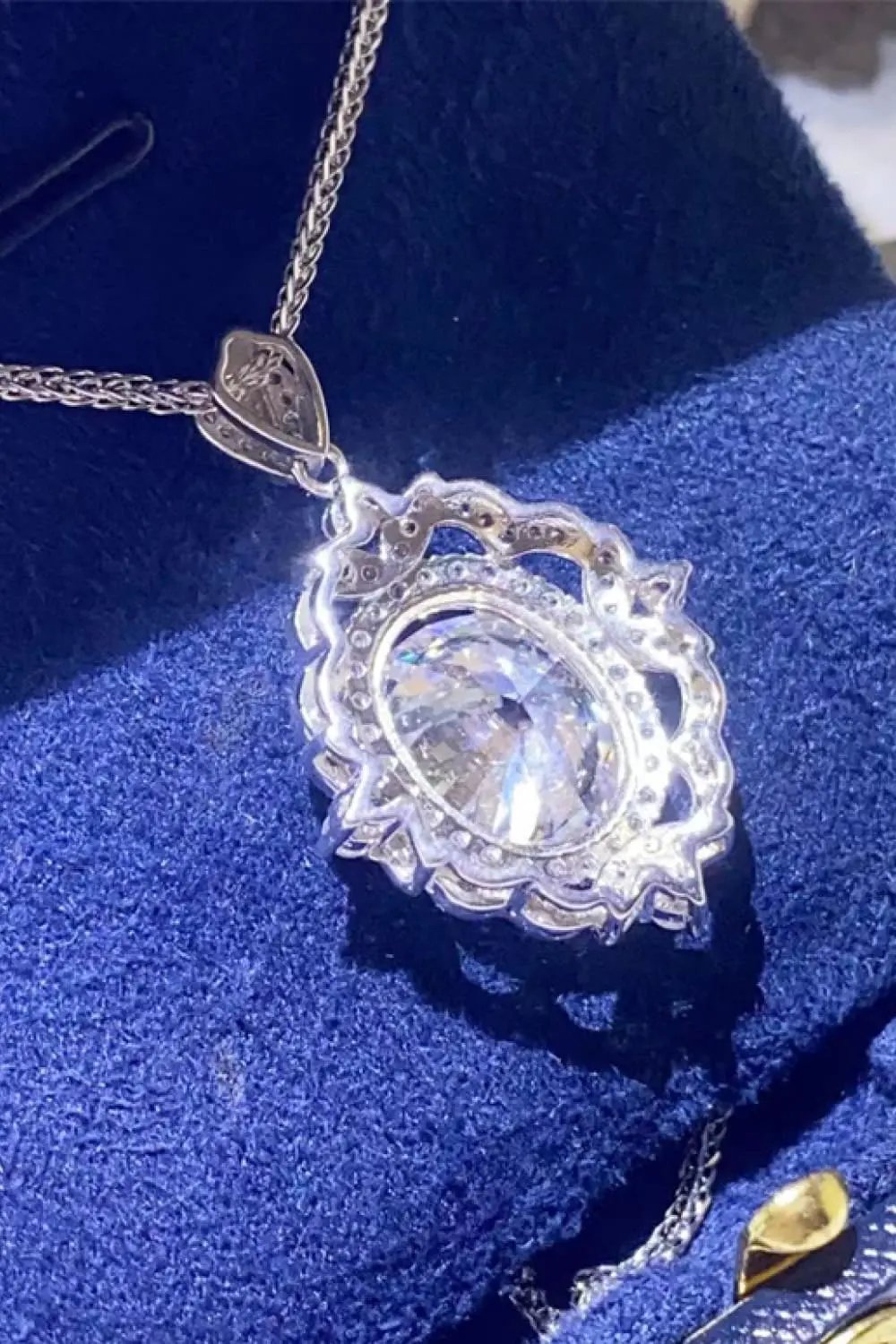 5 Carat Moissanite 925 Sterling Silver Necklace by Partner Labels