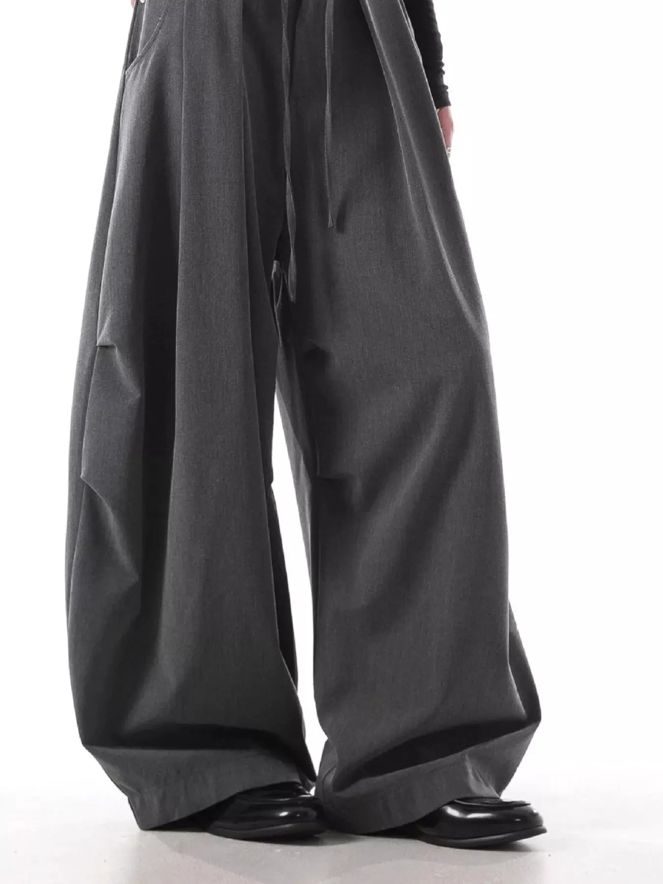 Men's Plus Size Wide Leg Drawstring Casual Pants by Partner Label