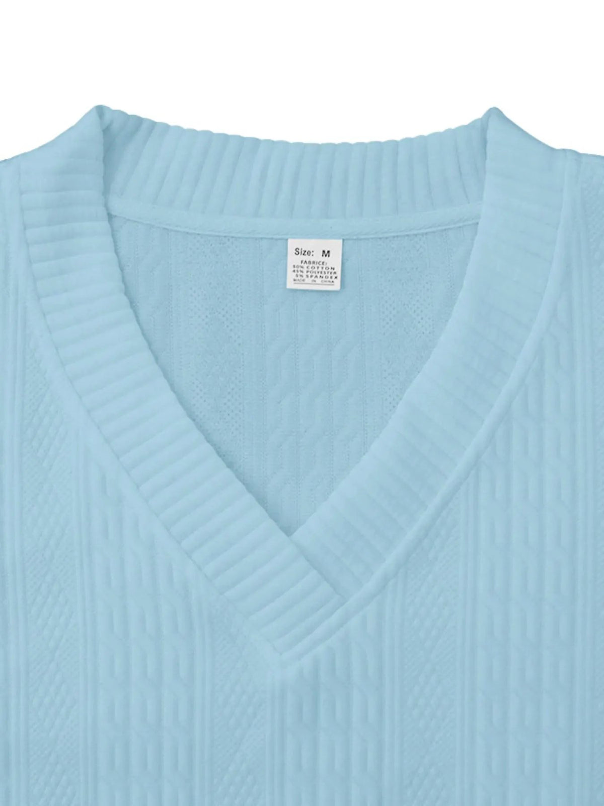 Men's Full Size Casual Knit V-Neck Short Sleeve Top and Shorts Set Plus Size by Trendsi