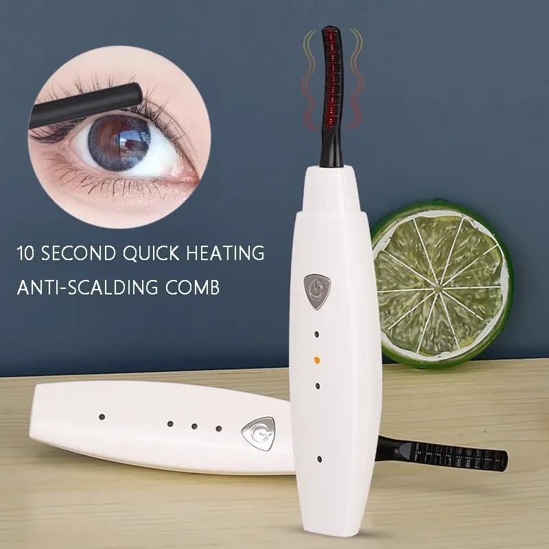 Electric Heated Eyelash Curler USB Rechargeable Eyelashes Curler Quick Heating Natural Eyelash Curler Long Lasting Makeup Tools by Maiden-Art