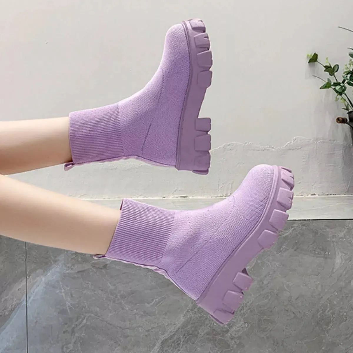 Round Toe Block Heels Boots by Partner Label