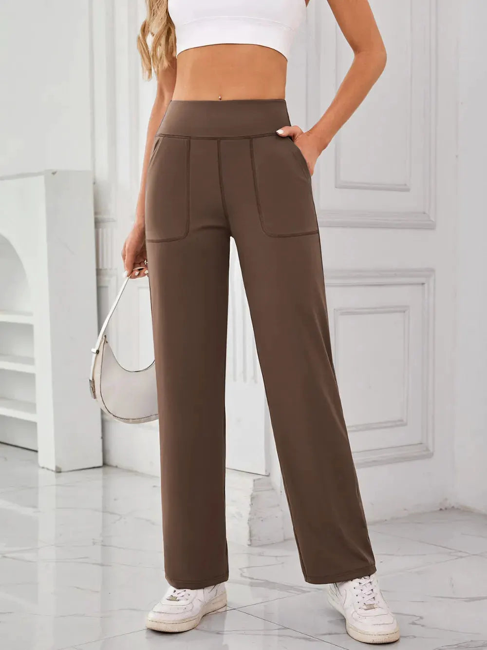 Lovelet High Waist Active Pants with Pockets by Lovelet