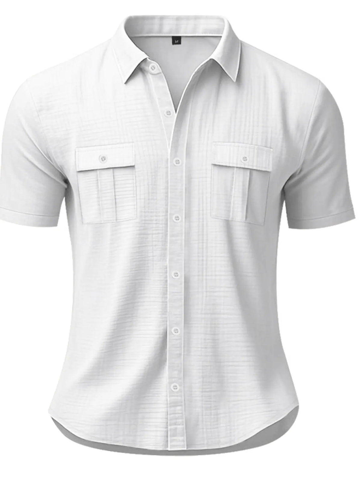 Men's Full Size Short Sleeve Shirt with Pockets Plus Size by Trendsi
