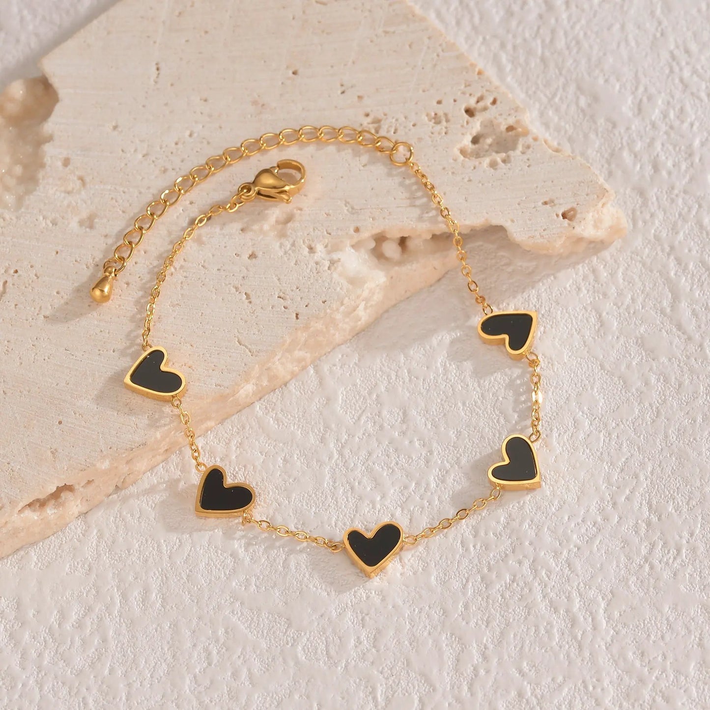 Ins Love Bracelet Stainless Steel Dripping Heart Bracelet Fashion Valentine's Day Jewelry Gift by Maiden-Art