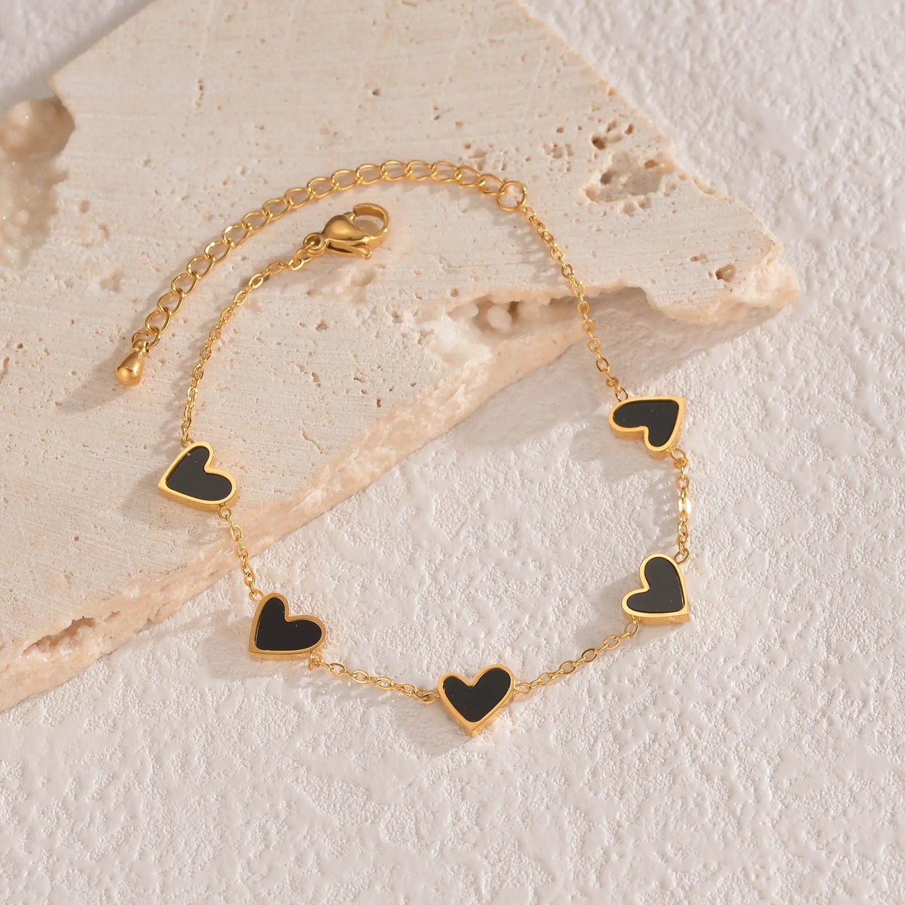 Ins Love Bracelet Stainless Steel Dripping Heart Bracelet Fashion Valentine's Day Jewelry Gift by Maiden-Art