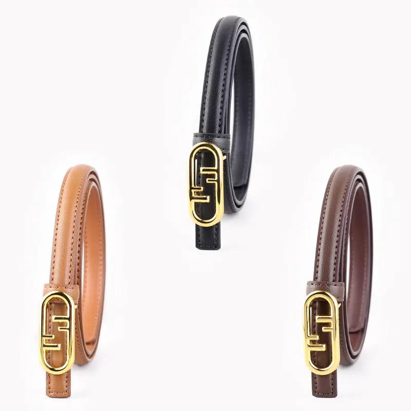 Buckle Leather Skinny Belt by Trendsi