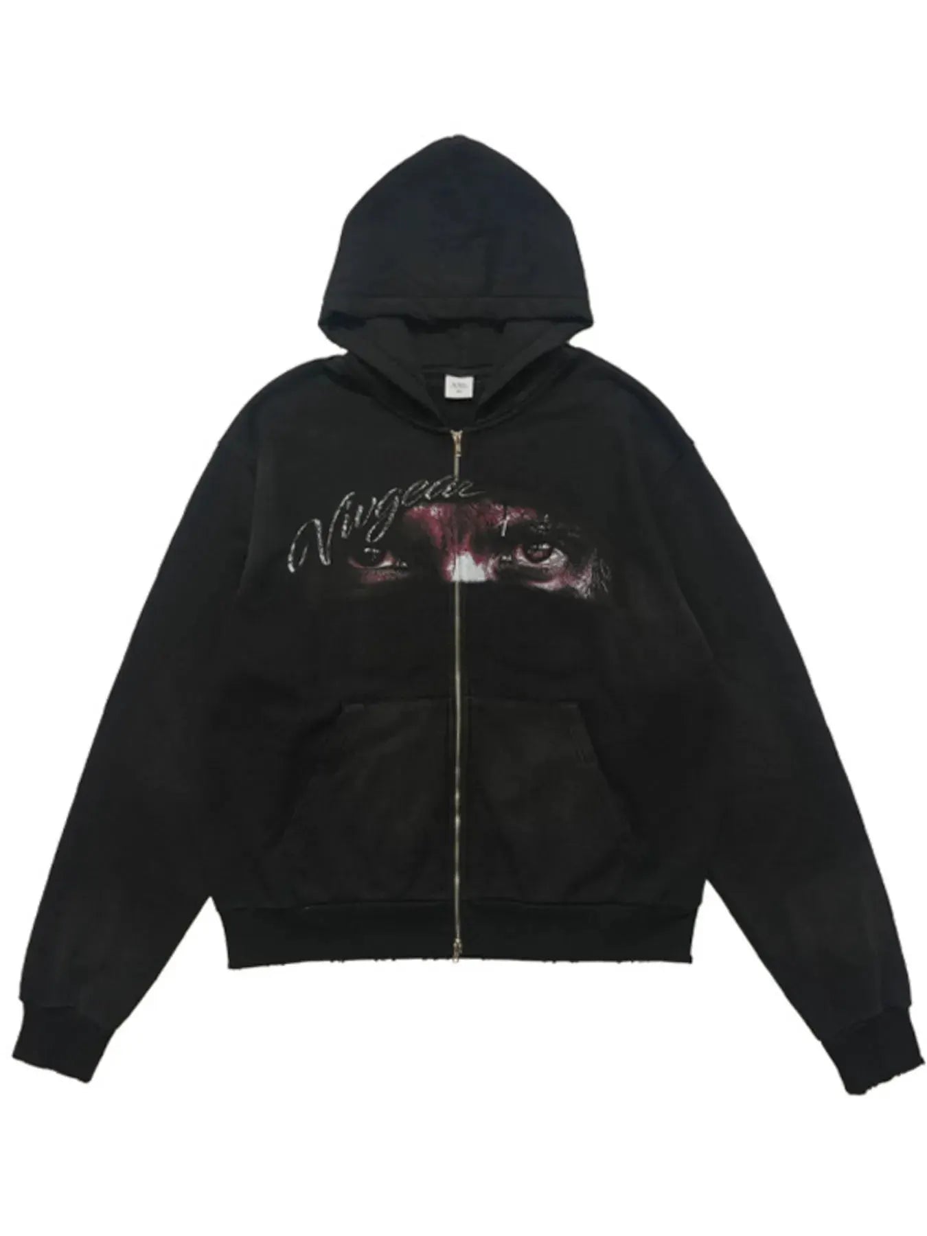 Men's Graphic Zip-Up Hoodie with Pockets by Partner Label