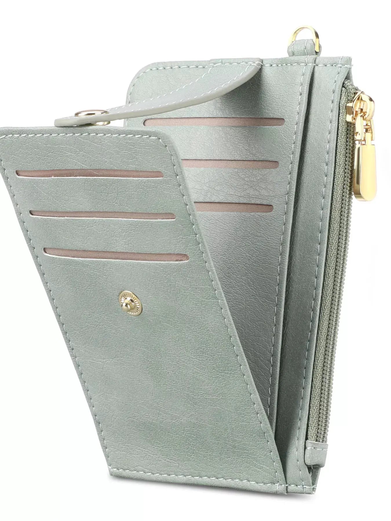 Zippered Leather Card Holder Wallet by Partner Label