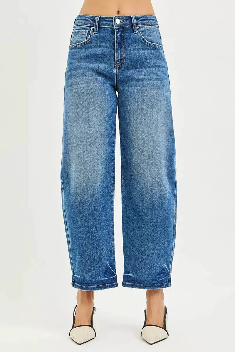 RISEN Slouchy Cropped Barrel Jeans by RISEN