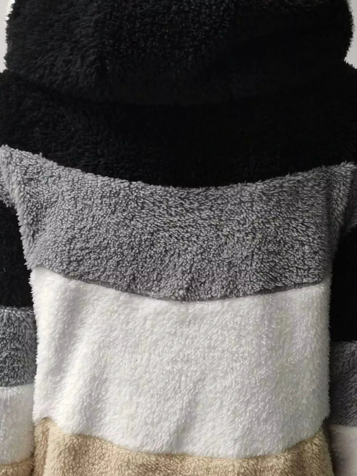 Full Size Fuzzy Zip Up Hooded Outerwear Plus Size | Partner Labels Selection by Partner Label