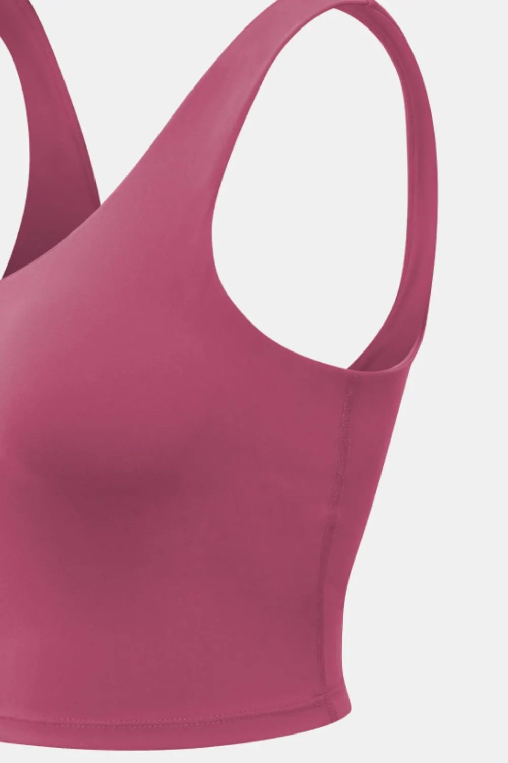 Cropped Scoop Neck Active Tank Top by Partner Label