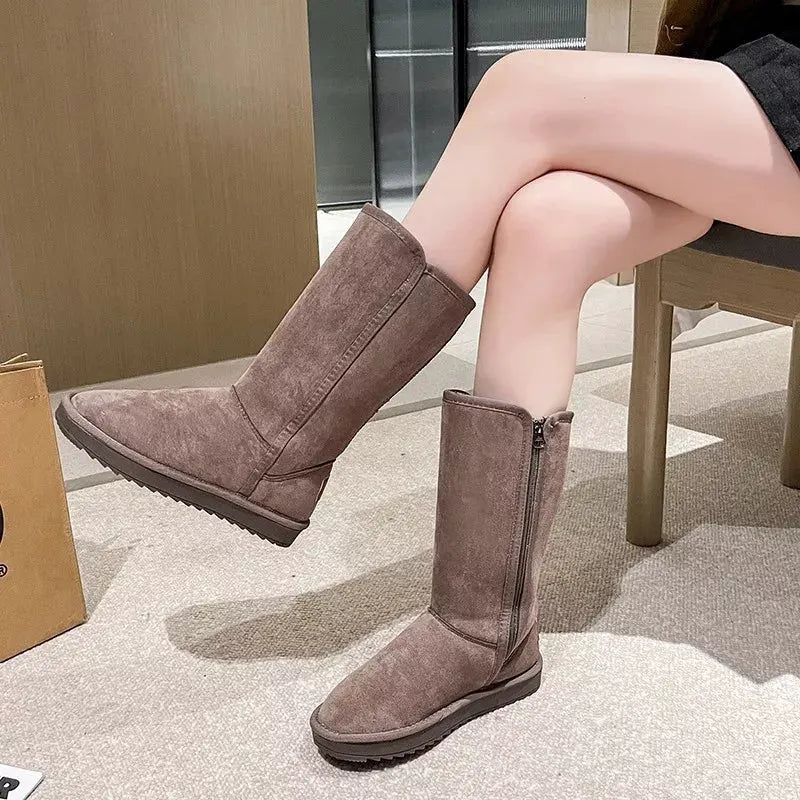 Knee-High Boots with Zipper by Partner Label