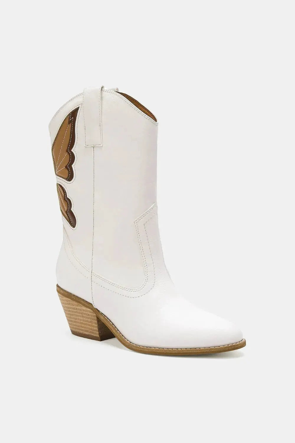 Beast Fashion Butterfly Cut Detail Point Toe Boots by Beast Fashion
