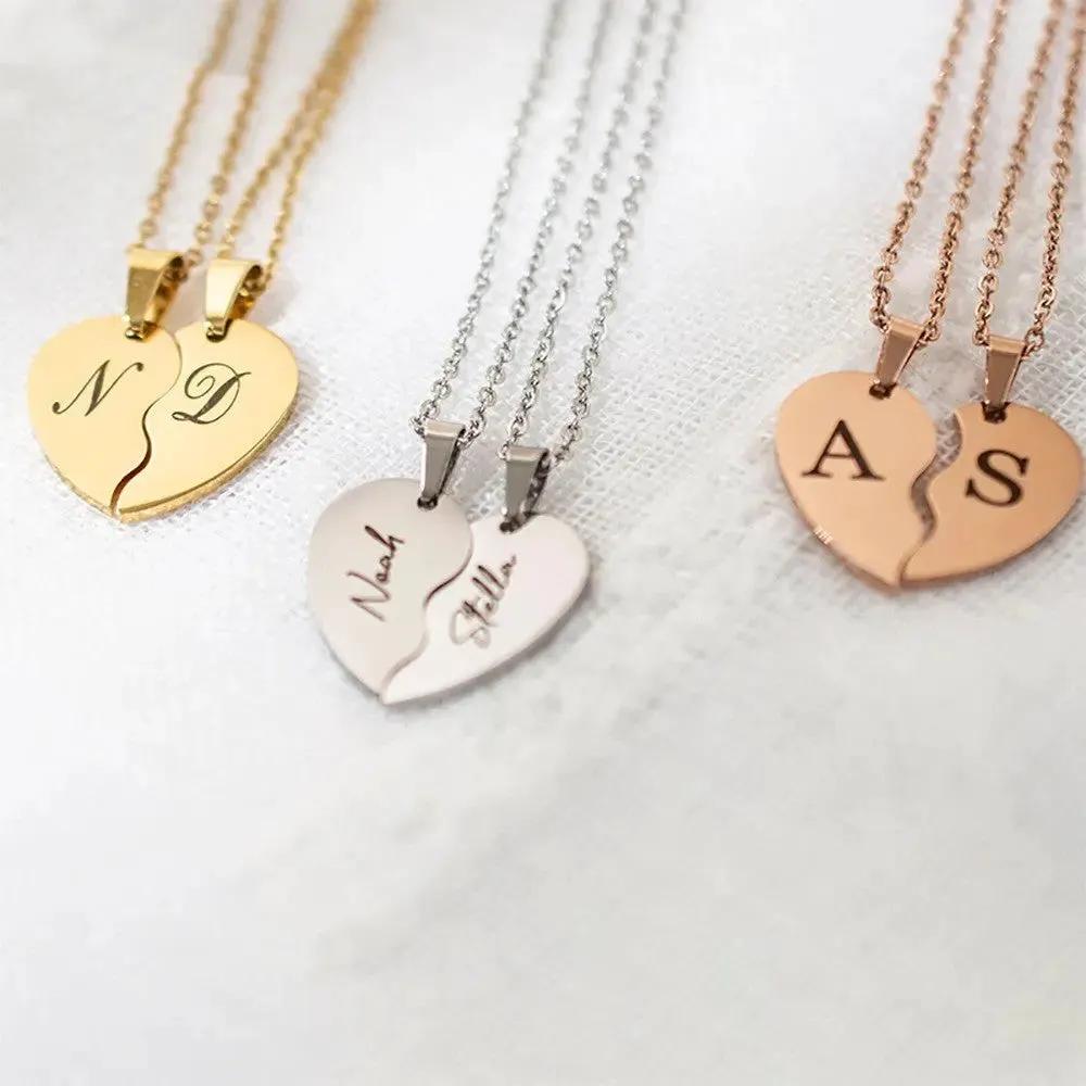Personalized Stainless Steel Heart-shaped Necklace-personalized necklace by Maiden-Art