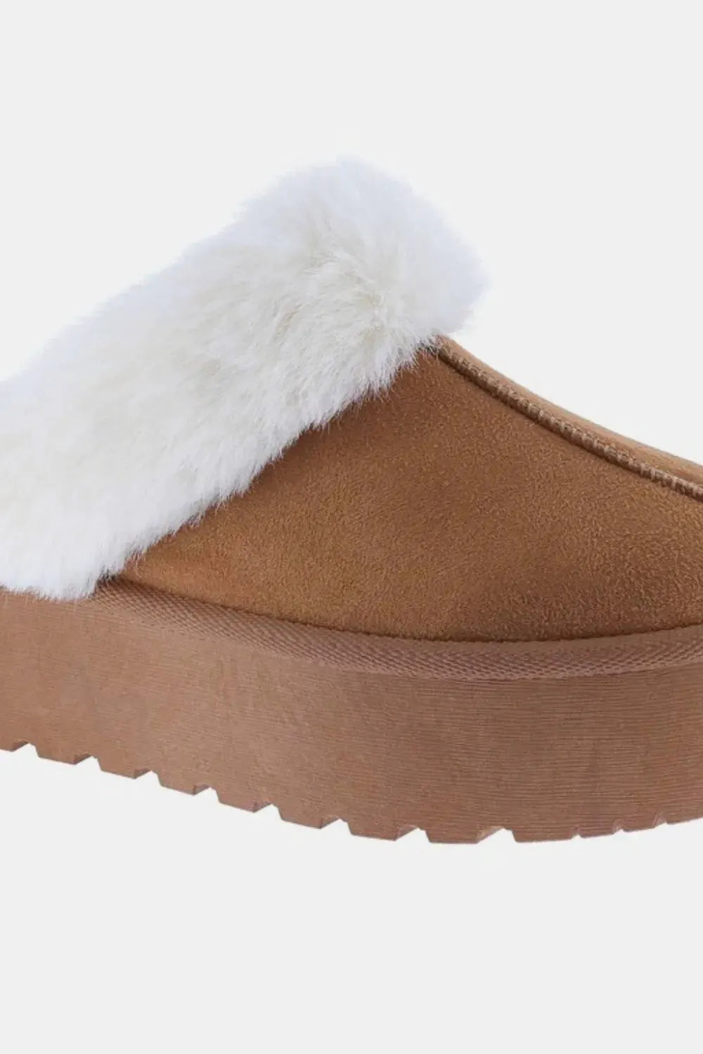 Weeboo Thick Bottom Fur Trim Snow Slippers by Weeboo