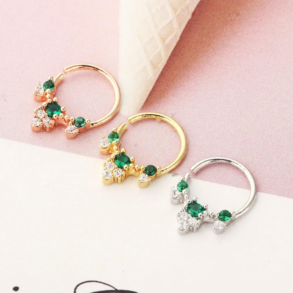 Jewelry Nose Ring Diamond No Hole Nose Fake Nose Ring by Maiden-Art