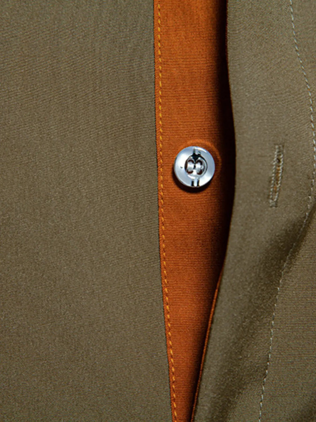 Men's Contrast Trim Button-Down Shirt by Trendsi