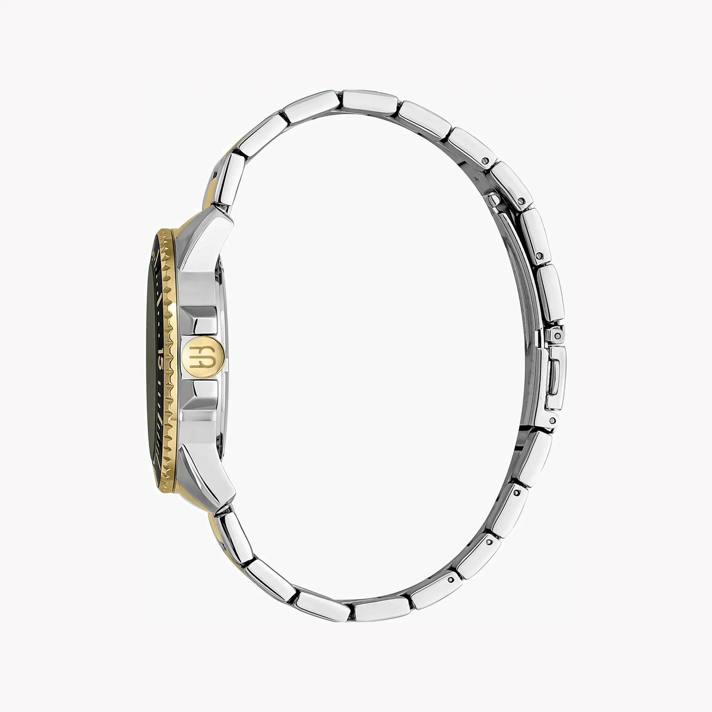 Esprit Men's Silver & Gold Stainless Steel Watch, Black Dial | Es1g156m0025 by ESPRIT