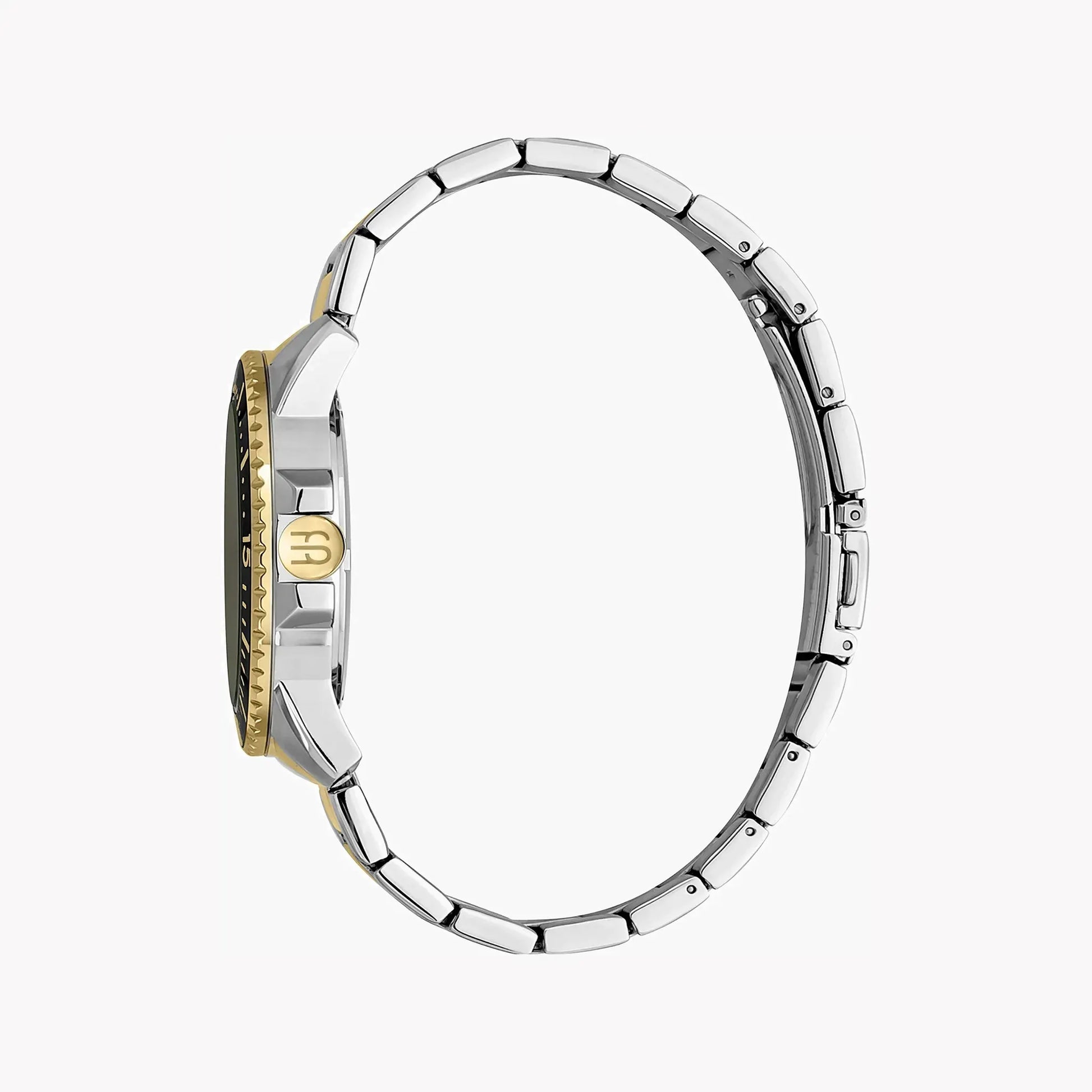 Esprit Men's Silver & Gold Stainless Steel Watch, Black Dial | Es1g156m0025 by ESPRIT