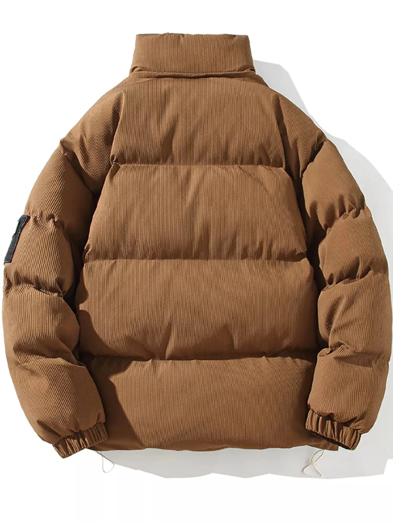 Men's Plus Size Zip Up Long Sleeve Puffer Jacket by Partner Label