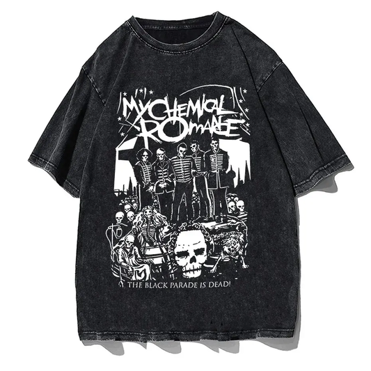 My Chemical Romance Black Parade Oversized T-Shirt Women Punk Emo Rock Tee by Vimost Shop