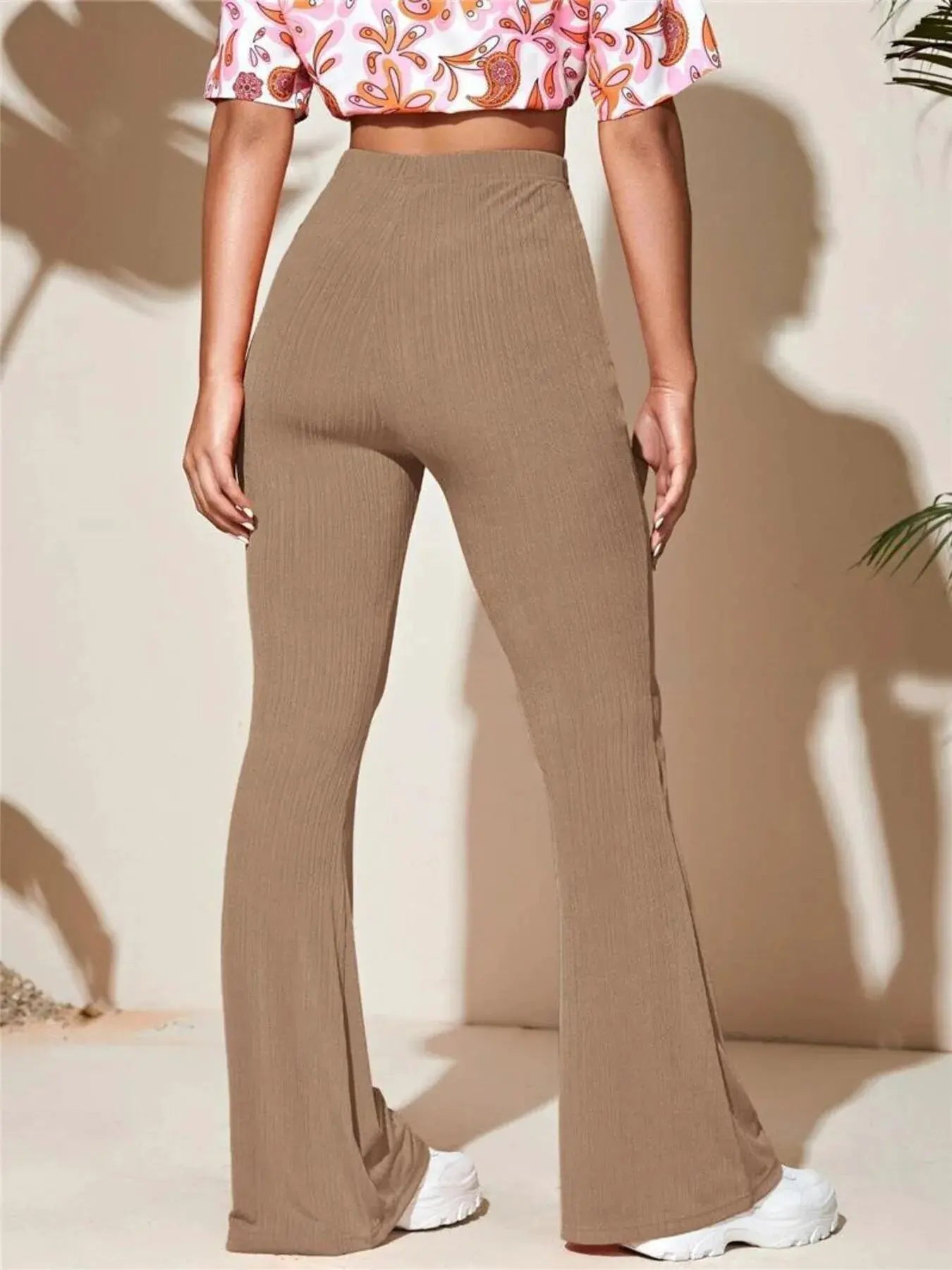 Full Size High-Waist Flare Active Pants Plus Size by Partner Label