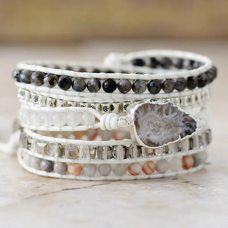 Natural Stone Layered Bracelet by Partner Label
